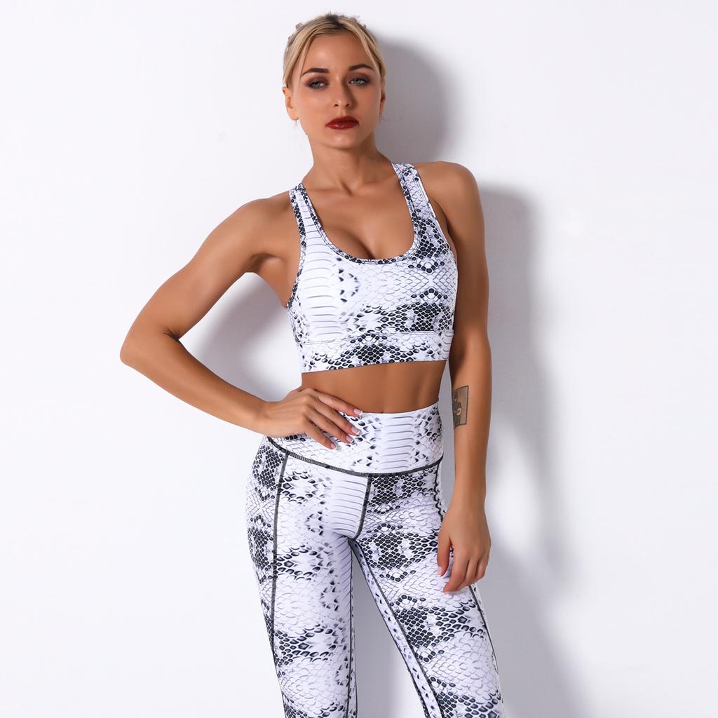 Digital Printed Color Floral Stripe Breathable Yoga Bra Women's Sports Running Fitness Wear