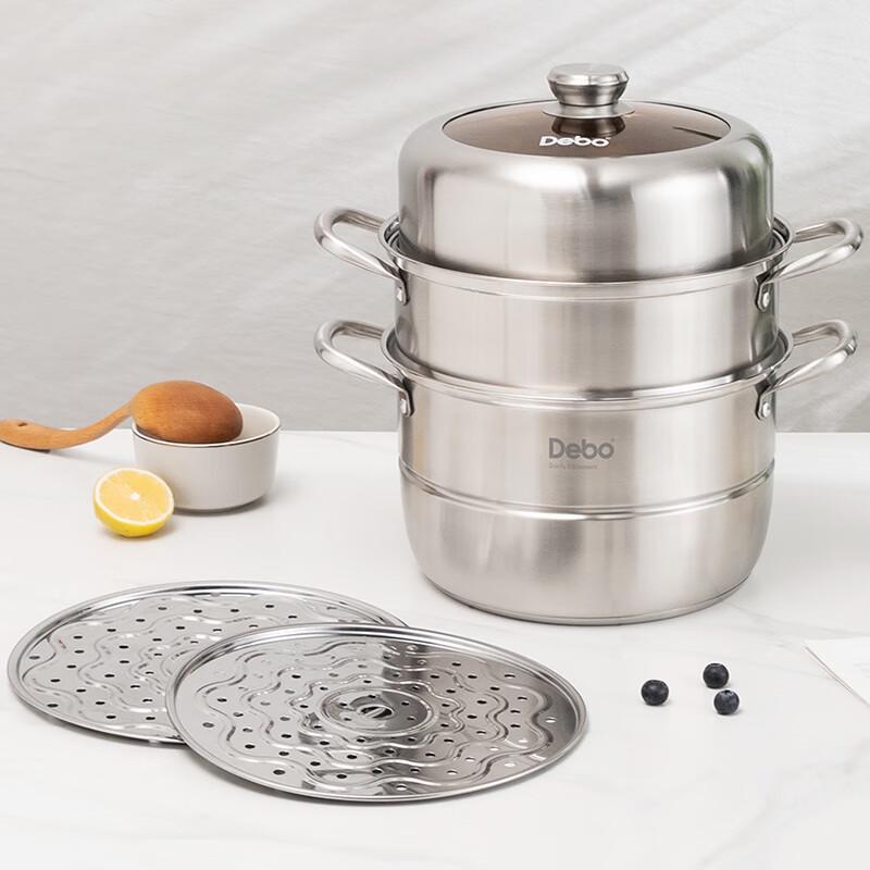 Debo Gatez Karr 3-Layer 304 Stainless Steel Steamer Pot