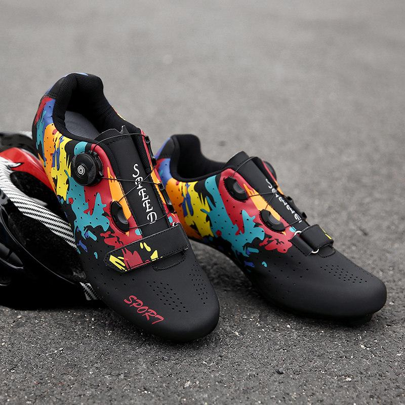 Hot Professional Athletic Bicycle Shoes Men Cycling Sneakers Outdoor Sport Rubber Self-Locking Road Bike Shoes Men sapatilha mtb