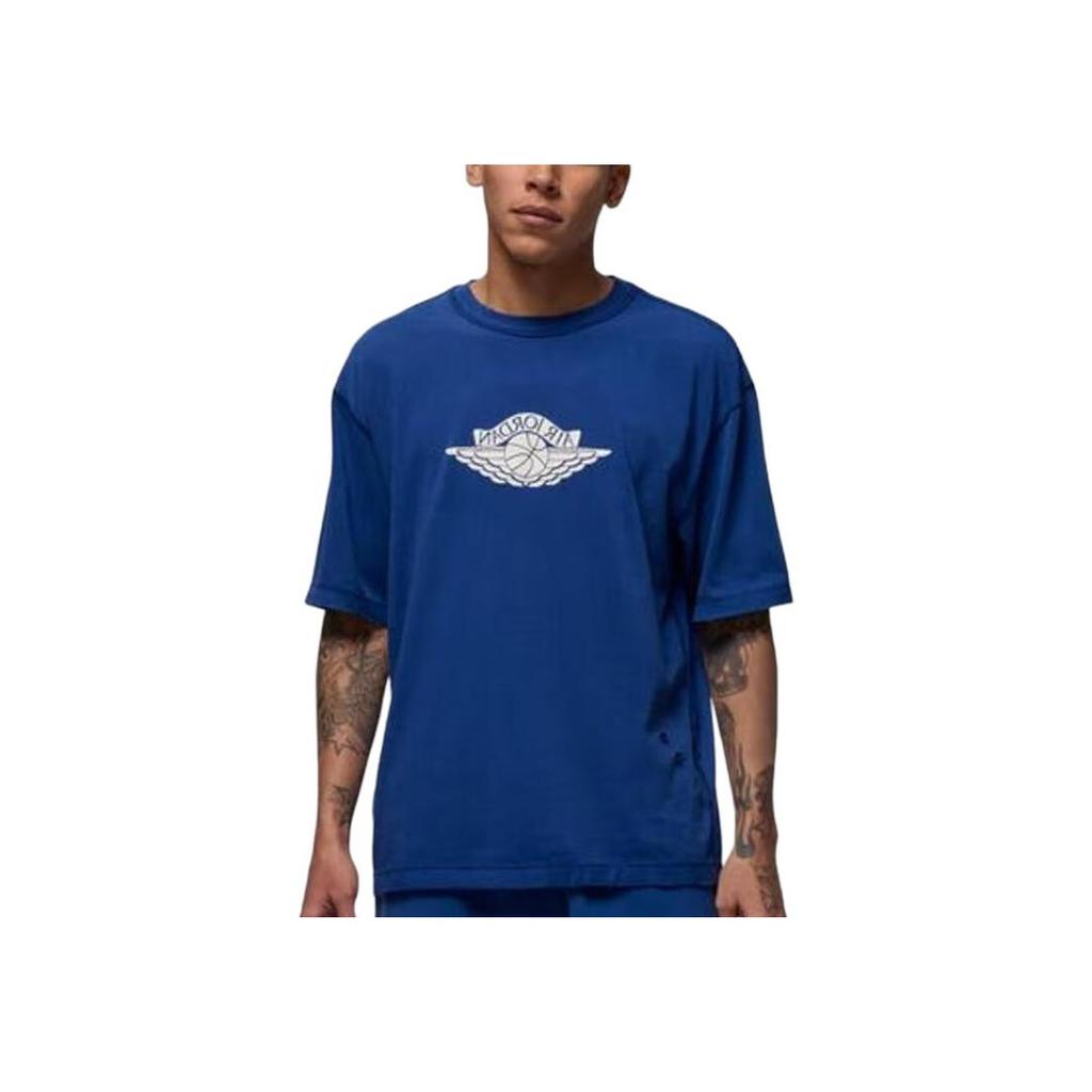 Jordan Air SS25 Rare WSH SS Crew Fashion Comfortable Versatile Soft Short Sleeve T-Shirt Men T-Shirts Blue IB3131485