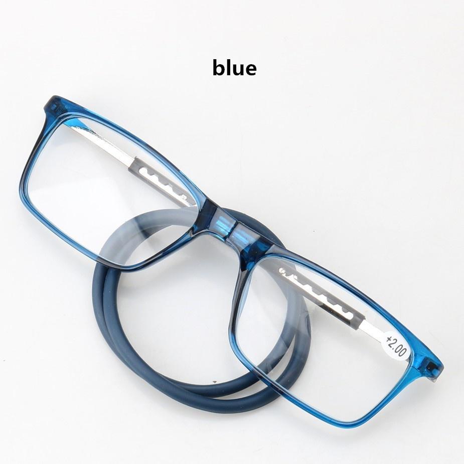 Portable magnetic reading glasses that can be hung around the neck with adjustable lanyard for men and women Anti-blue quality