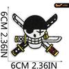 Black Fox Cartoon Animation Character Embroidery Cloth Sticker Japanese One Piece Patch Computer Embroidery Sticker