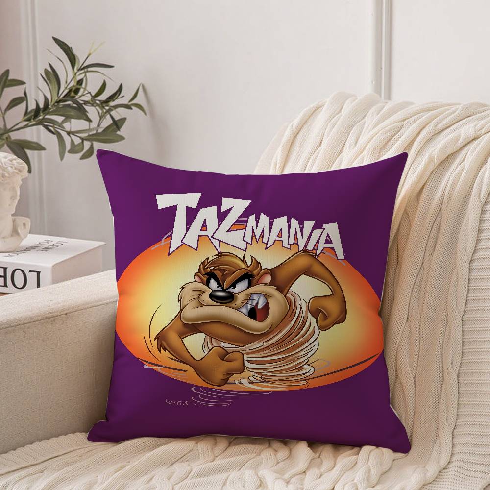 

T-Tasmanian Devil Pillow Case Home Decor Throw For Sofa Bed Car Room Decor Gift Idea 12x12Inch