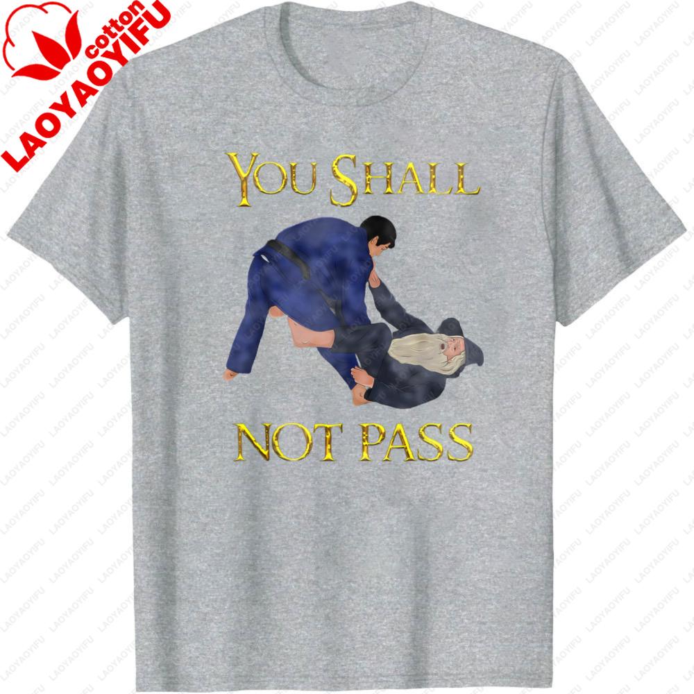 

BJJ Judo Martial Arts You Shall Not Pass Graphic Tee Gift for Men Summer T Shirt Casual Fashion Short Sleeve Cotton Tees 4XL