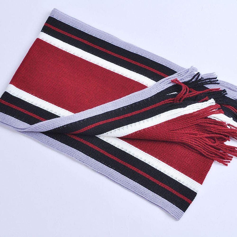 Business Affairs Scarves Knit Scarf Warm Winter Fringed Muffler Striped Scarf Scarf Tassel Scarf