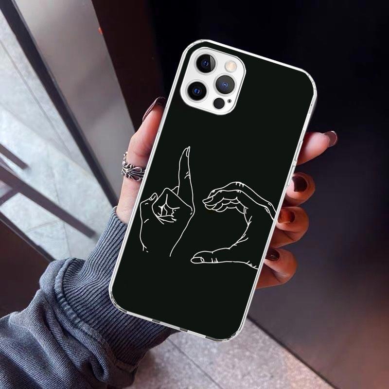 Middle Finger Phone Case For iPhone 17 Air 16 15 Pro Max 14 Plus 13 Mini 12 11 Cover 7 8 SE Silicone Shell Print Fundas 17 Air 1