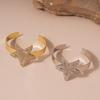Cross-border Inlaid Diamond Star Open Bangle - Luxurious & Versatile Bracelet
