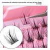 Soft PBT Material Individual Lash Clusters Mixed Length Peacock Fish Lashes  For Beginner