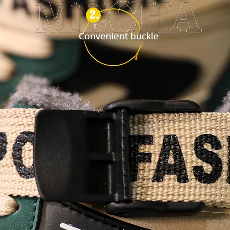 Eltern-Kind Männer Kinder Winter Schnee Stiefel Hightop Warme Baumwolle Turnschuhe Junge Studenten Walking Skateboard Casual Schuhe mit Plüsch