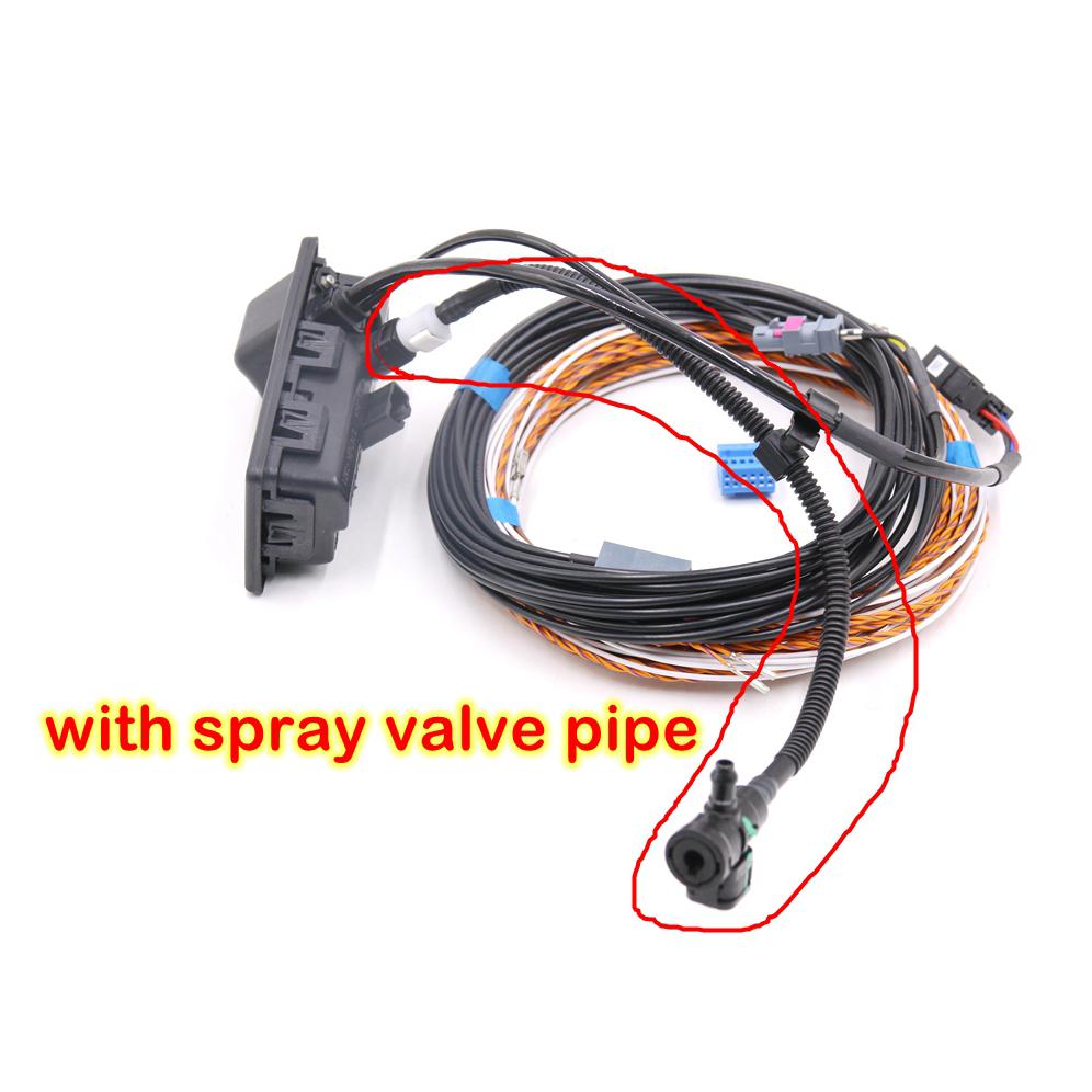 For VW MQB Tiguan Water Wash 5NA827566D Rear View Camera Trunk handle with High Guidance Line Wiring harness