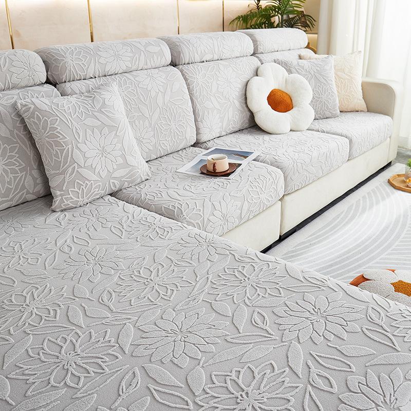 

Жаккардовый флисовый чехол для дивана, Универсальный для всех сезонов, Нескользящий Всевключающий, Универсальный комплект, Ленивая пыленепроницаемая шляпа для дивана Backrest M size [width 45-55 * length 80-90cm]