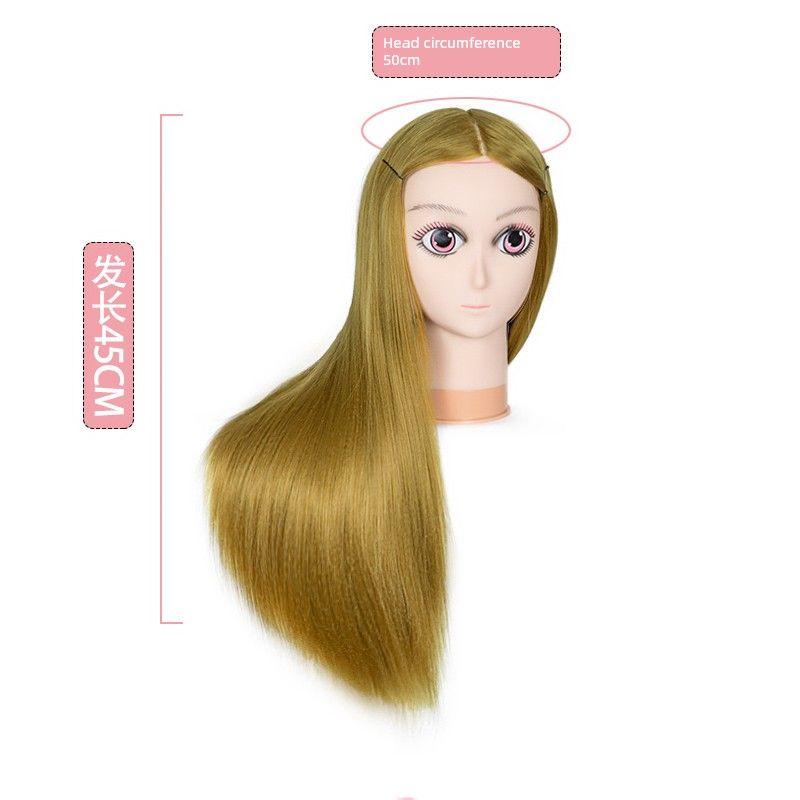 

Head Wig Mannequin Head Hairdressing Beauty Makeup Artist Hairstyle Hair Practice Head Mannequin Head Kids Cartoon Head up-Do Braided Hair Model DW-18G-27