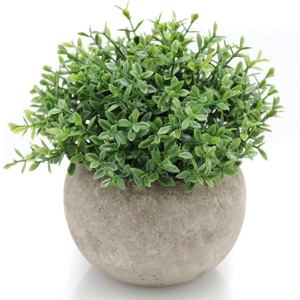 Artificial Plants Fake Mini Potted Plant Small Greenery Decor for Indoor Home Farmhouse Aesthetic Bedroom Shelf Office Desk Bathroom