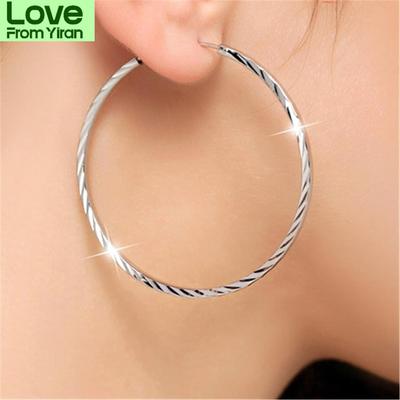 Nieuwe 925 Sterling Zilveren Oorbellen 5cm /3cm Auto Bloem Mode Oorbellen Jurk Vrouwen Sieraden Cadeau