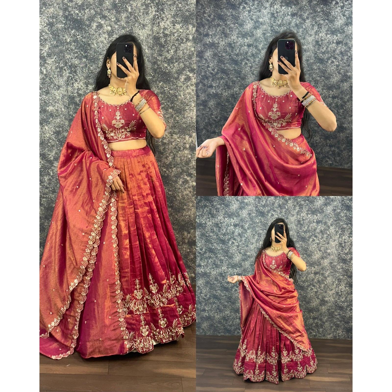 Indiešu kāzu tērps Lehenga Choli Dupatta