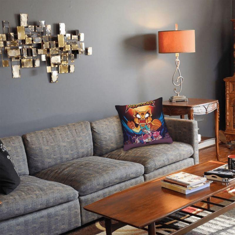 Custom Nordic Japan Anime Aggretsuko Cartoon Sofa Cushion Cover Polyester Throw Pillow Case for Living Room