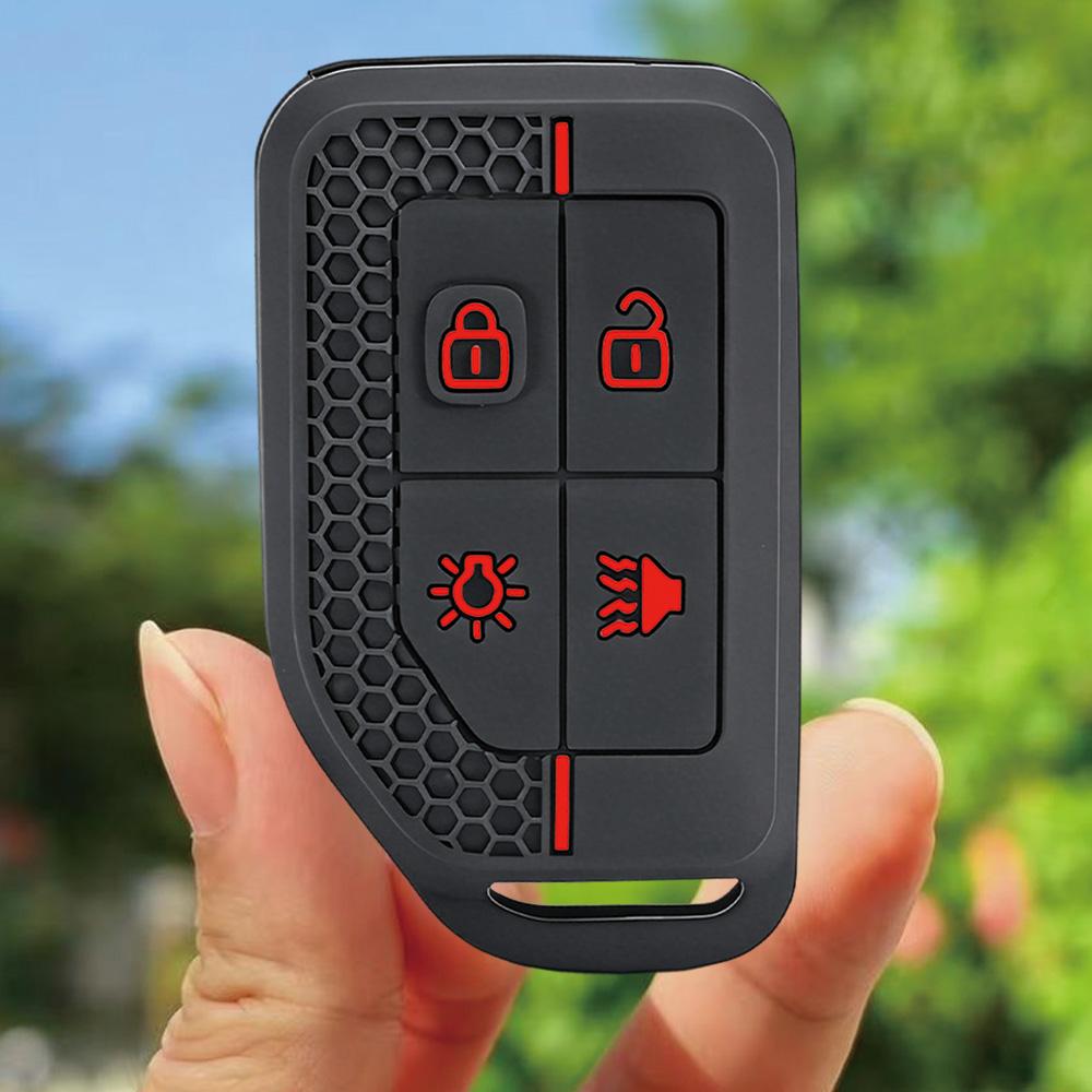 

Silicone Keychain For VOLVO FH 460 540 2025 EVRO 6 FM FH16 FH 460 Car Remote Key Caps Fob Case Cover With Holder красный