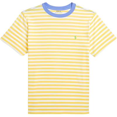 Polo Striped Cotton Knit T-Shirt Kids Tops Yellow CWPOTSHY8021041-700