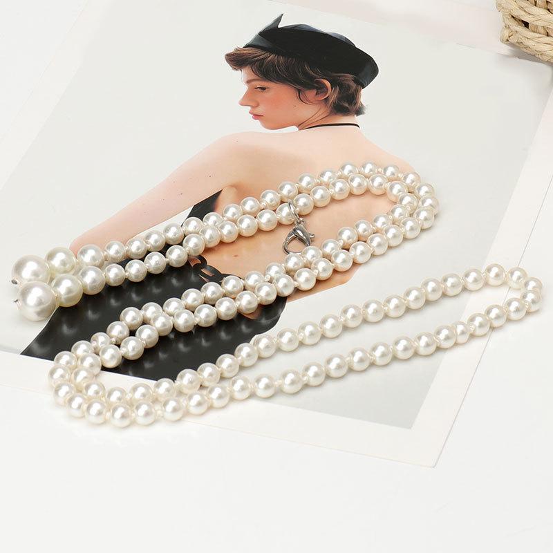 

Многослойный пояс Женский легкий люкс Французский длинный Женский жемчужный пояс-цепочка для талии с платьем