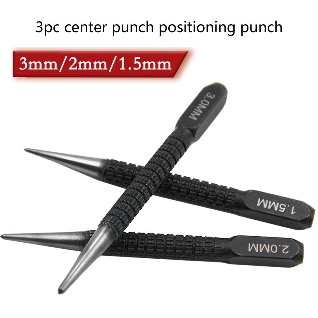 Non Slip Center Punch for Alloy Steel Metal Wood Marking Drilling Tool 1.5/2/3mm