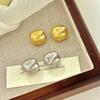 Elegant Brushed Earrings for Fashionable Socialites, French Retro Style Earrings, Ins High-end Women's Stud Earrings