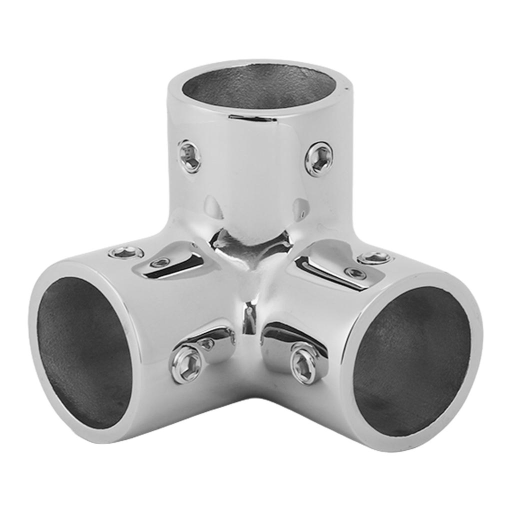 Boat Handrail Tee Connector 316 Stainless Steel Heavy Duty Pipe Connector Clamp Marine Yacht Hardware Accessory