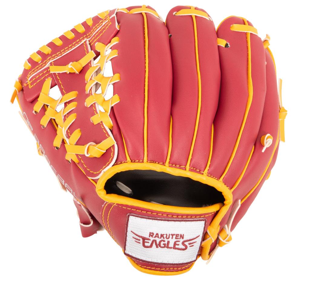 Rakuten Golden Eagles X GP (GP) Baseball Parent-Child Catchball Glove Set (Includes Soft Ball) - Adult Size - Right-Handed Throw, Child Size - Left-Ha