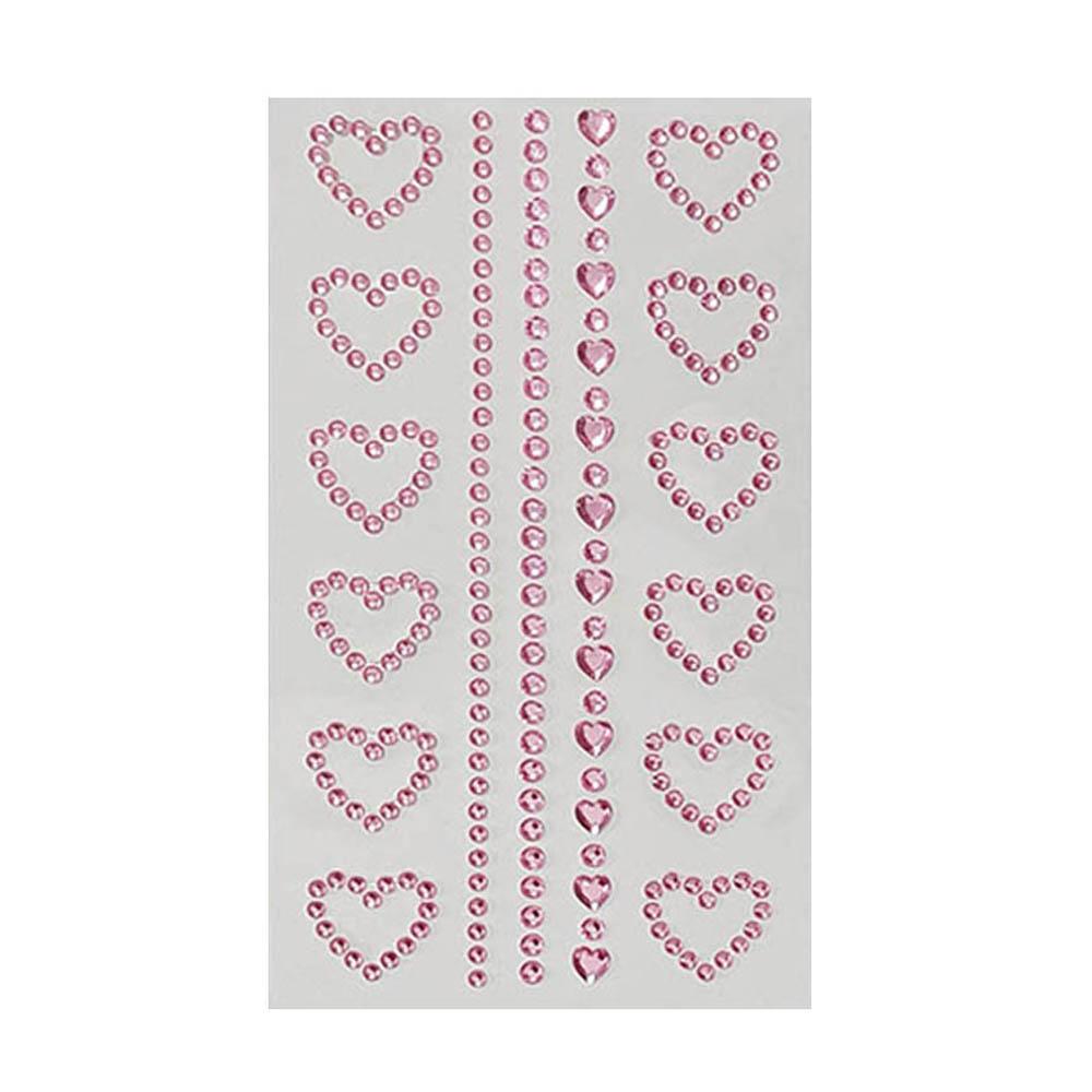 Star Heart Crystal Decoration Stickers Acrylic Imitation Pearl Stickers Gemstone Card Handmade Sticker For Girls DIY Art Supplie