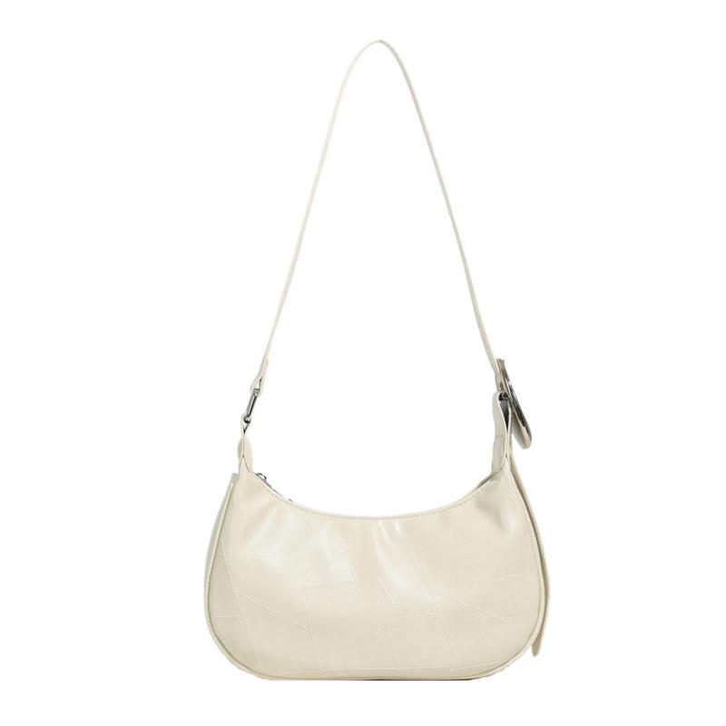 

Простая ретро сумка подмышку женская новая летняя текстурная модная однотонная сумка-мессенджер сумка через плечо белый