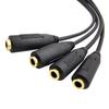 3.5mm Audio Cable, One Point Four Extension Cable, DC3.5 Stereo Male, Divided Into 4 DC3.5 Stereo Female,Level 3