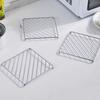 Square Metal Pot Mat Coasters Heat Insulation Pad for Bowl Dish Casserole Hot Pot Table Cookware Holder Placemat Kitchen Tools