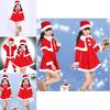 Soft Cotton Blend Children's Christmas Apparel Red Santa Suit For Boys And Girls