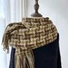 Scarf Women's Autumn and Winter New Imitation Cashmere Warm Scarf Big Windmill Plaid Shawl Windproof & Warm, Multi-Color Options for Casual Outings
