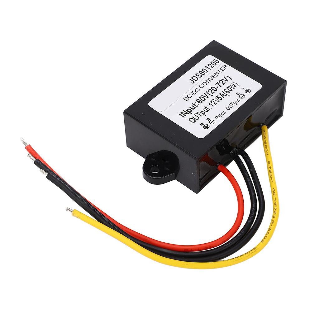 DC to DC Conventer Buck Adjustable 60V(20?72V) to 12V 5A PP Shell Epoxy Resin Power Supplies