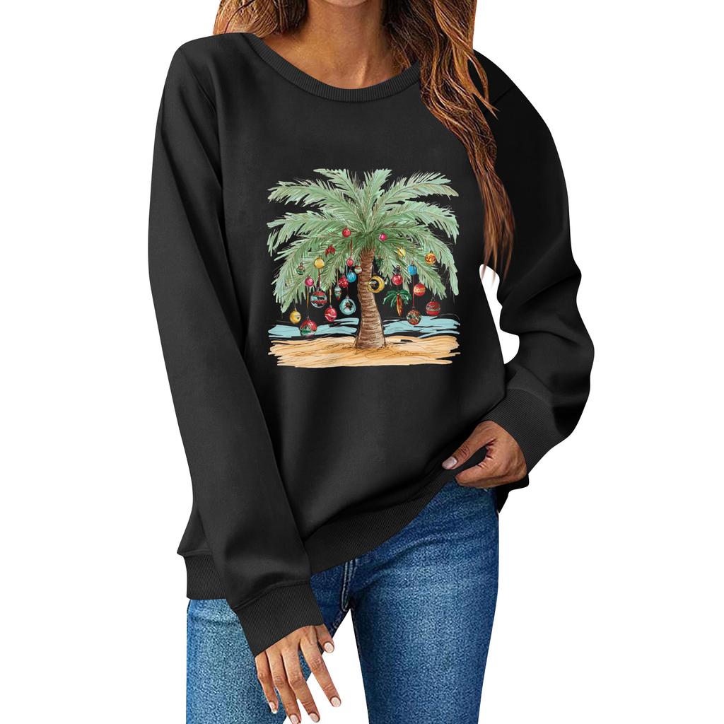 Women  Tops Women's Long Sleeve Sweatshirt Casual Crewneck Loose Fit Pollover Fleece Tops
