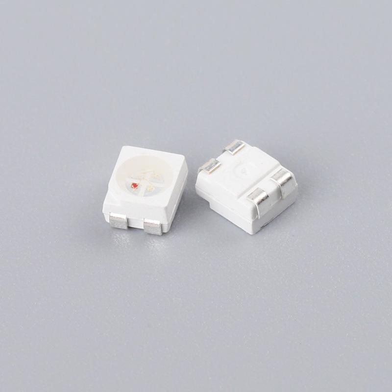 3528RGB Four-Pin LED Lamp Beads with Copper Bracket & Gold Wire, 120° Luminous Angle, Low Light Decay, Intelligent Lighting