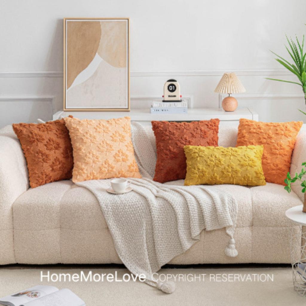 17.7*17.7in Weihnachts-Kissenbezug Einfarbig Stickerei Heimkissen Lendenkissenbezug