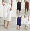 Elastic Waist Cotton Linen Loose Casual Pants for Women - Spring/Summer Collection