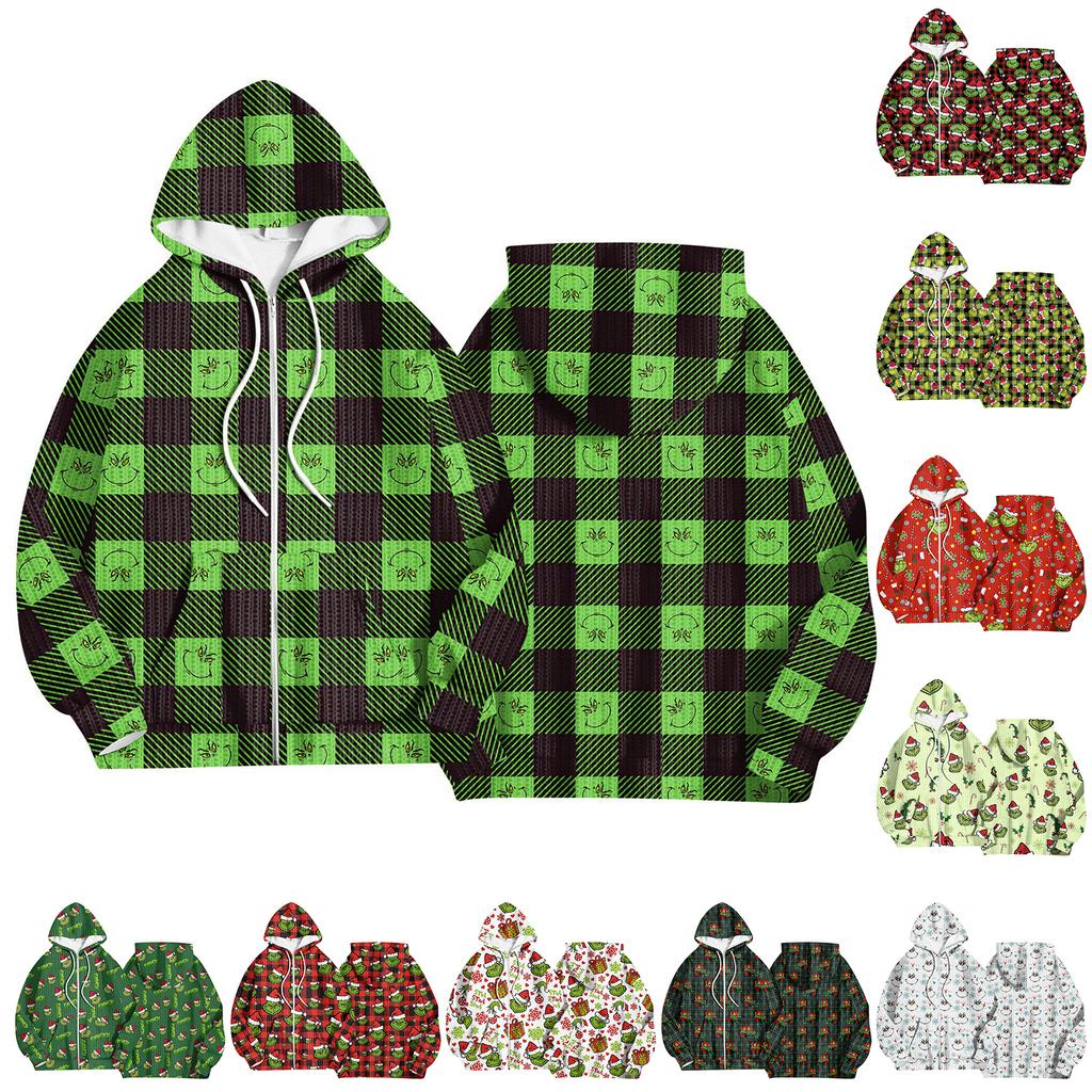 Women's Fashion Jacket Casual Printed Long-sleeved Hooded Cardigan Sweatshirts