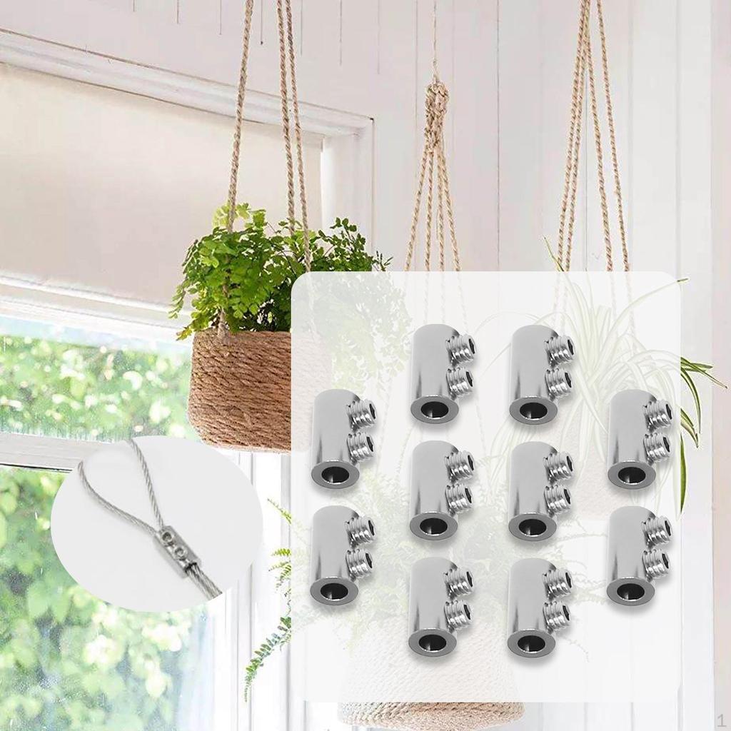 10Pcs Wire Rope Cable Clamps Clips Sturdy Versatile Fittings Easily Install Mounting Clamp
