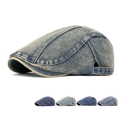 Vintage Denim Schirmmütze Damen Frühling Sommer Schirmmütze Herren Baskenmütze