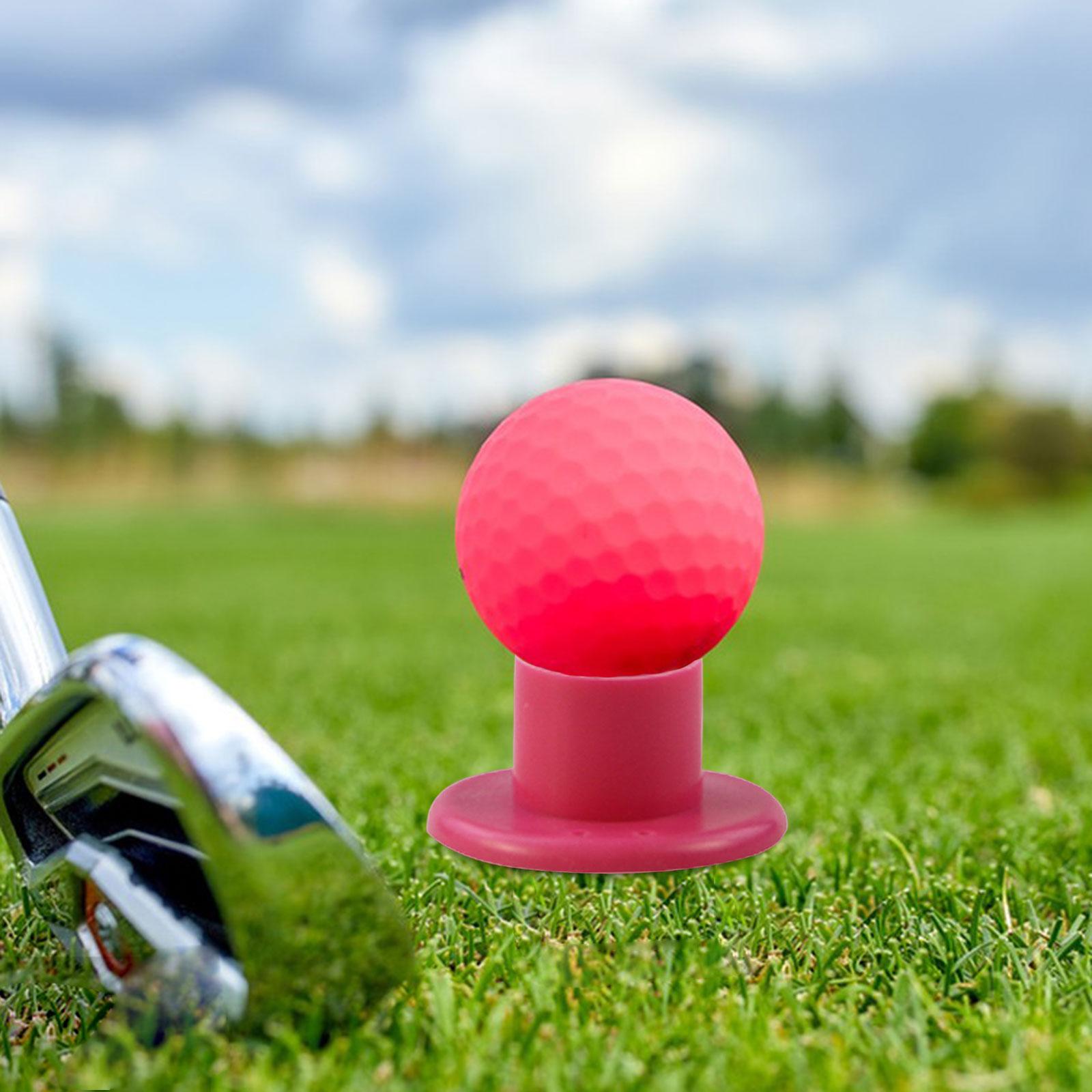 Premium Rubber Golf Tee Park Tee for Golf Practicing with Mat and Net розовый