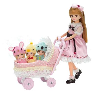 TAKARA TOMY Mitsugo Bebek 3 yaşında oyun oynuyor ve oyuncak güvenliğini geçiyor ST Mark Licca TAKARA TOMY "Licca-chan LF-11 Bebek Arabası" Giydirme bebek, ev, oyuncak,