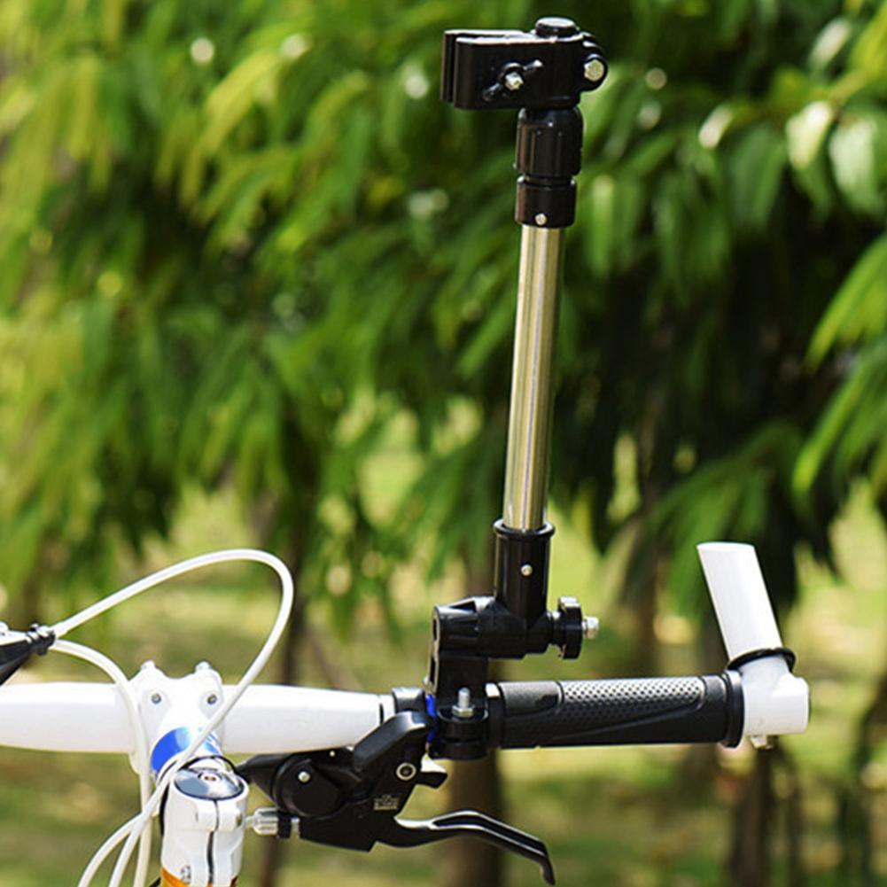 Silver Thicken Stainless Steel Bike Sunshade Umbrella Support Bracket Bicycle Cycling Mount Stand AccessoryCycling