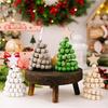 Christmas Tree Wooden Bead Tabletop Decoration Gift Creative Wood Desktop Ornament for Home/Office Holiday Decor