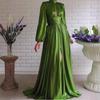 New spring and summer popular color waist hanging neck pendulum sexy avocado green dress long dress