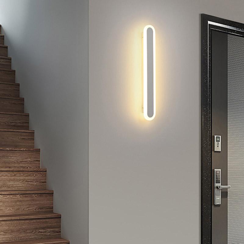 Modern LED Indoor Long Wall Light Nordic Line Sconce Long Wall Lamp Living Room Background Corridor Beside Decorate Lighting