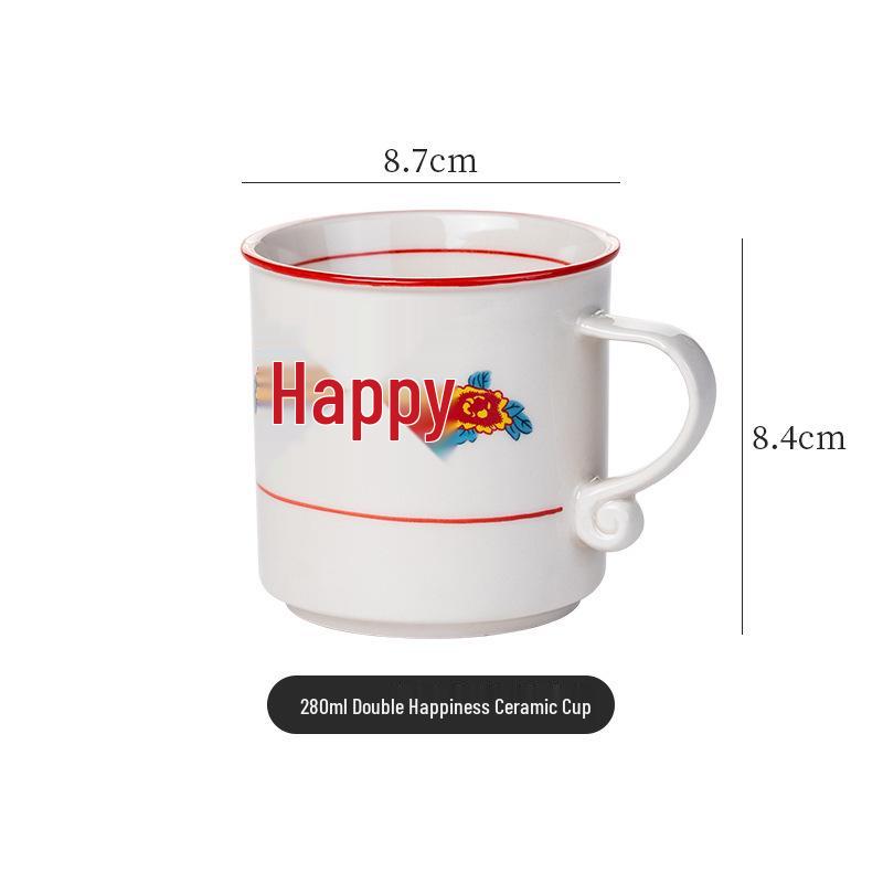 

Ceramic Strawberry Design Mug with Double Handle 301-400ml