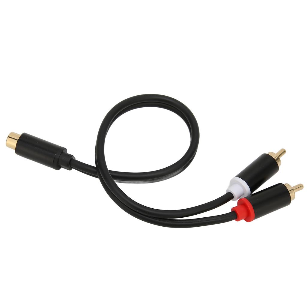 2 Stück Cinch-Buchse auf 2 Cinch-Stecker Y-Kabel Subwoofer Vergoldeter Dual-Cinch-Steckeradapter für CD-Player Verstärker Fernseher