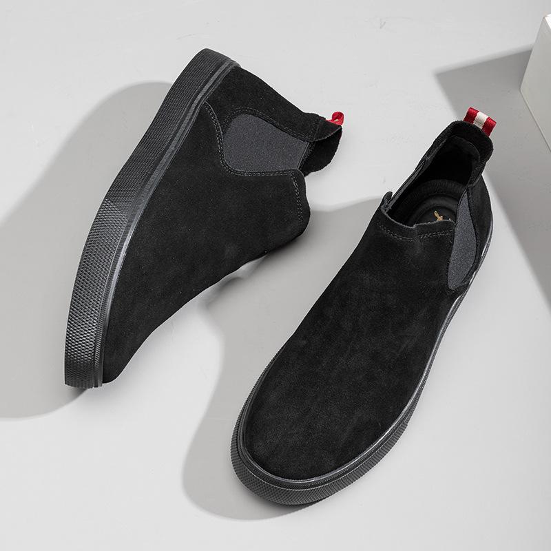 Winter Martin boots men's velvet two cotton shoes Korean version high-top shoes warm retro British short boots